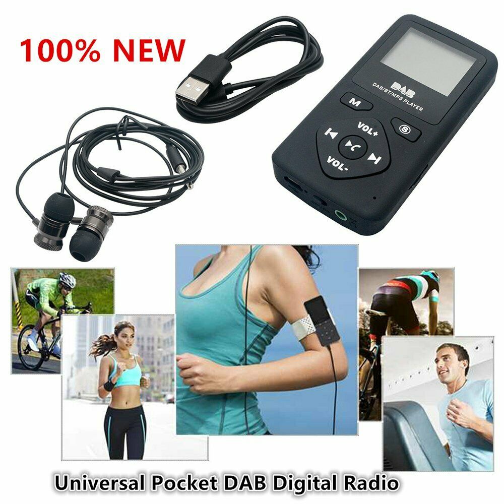 Portable Pocket Digital FM DAB/DAB+ Radio Receiver MP3 Player Bluetooth 4.0