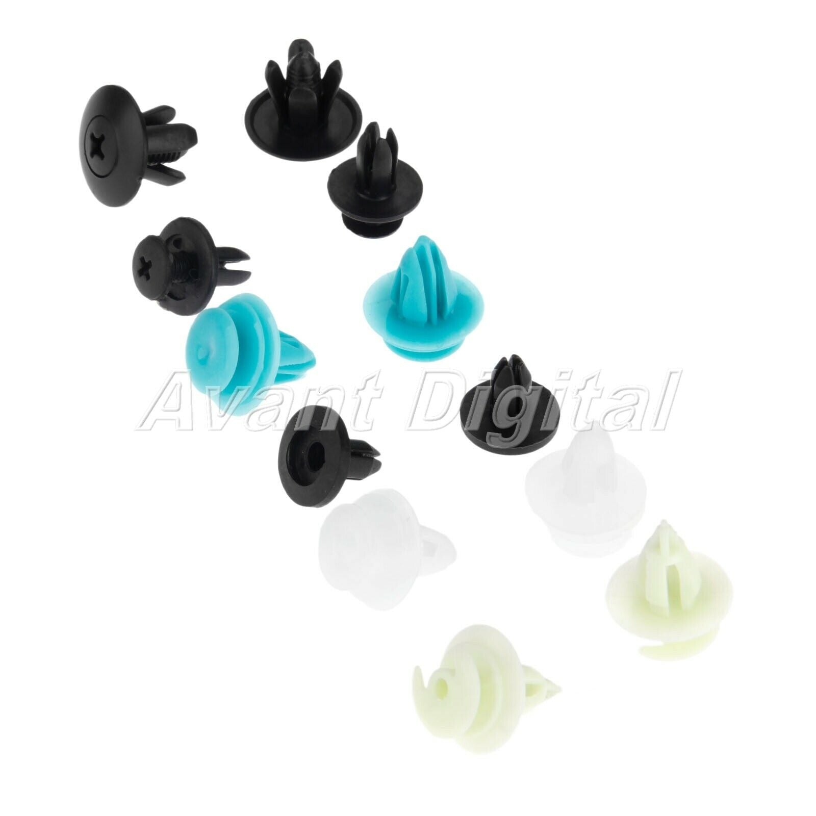 Universal 360pcs Car Mixed Fastener Transparent Boxed Door Clip Rivets Fender