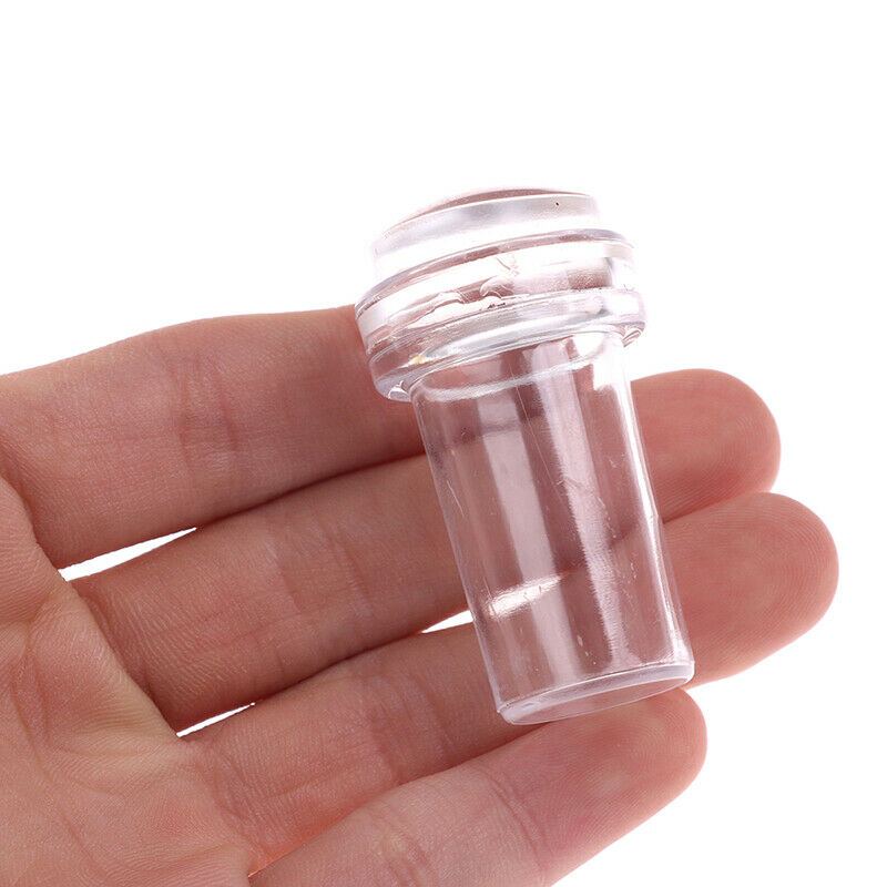 Pure Clear Jelly Silicone Nail Art Stamper Scraper Nail Stamp Stamping T HtBUAU