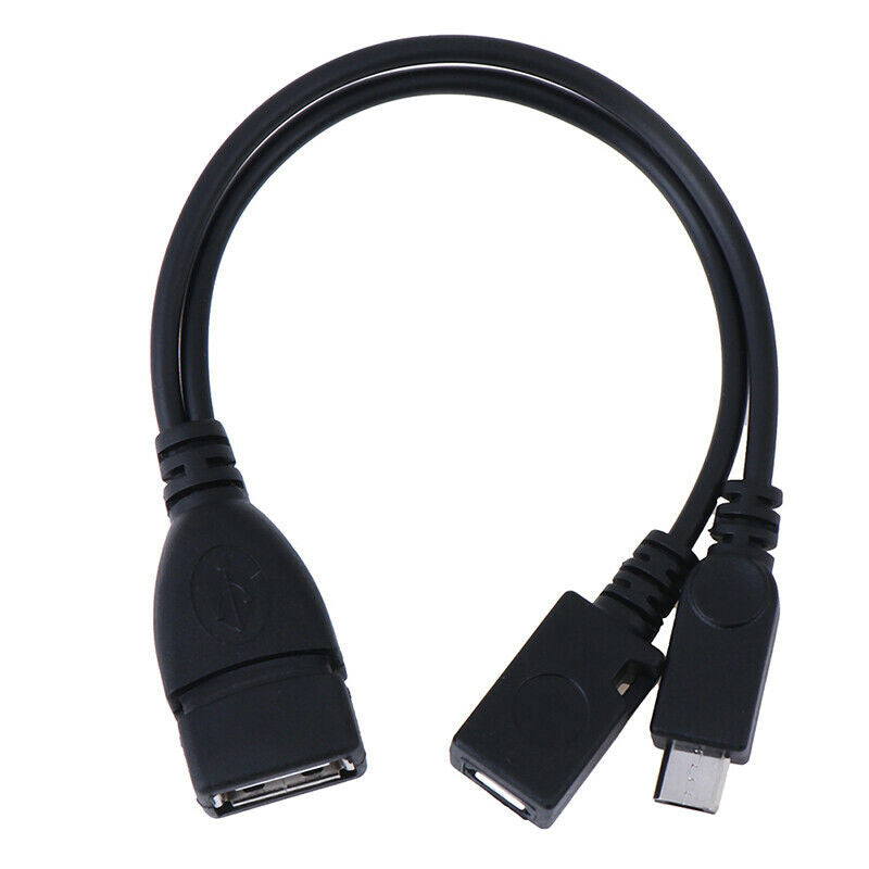 2 in1 Micro USB Male to Female to USB 2.0 Power Charging OTG Adapter Cable gDEAU