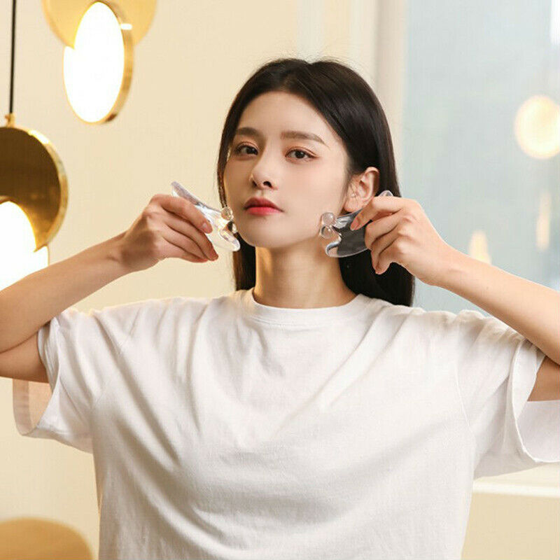 face gua sha board facial plate face body massage tool heart-shap.l8