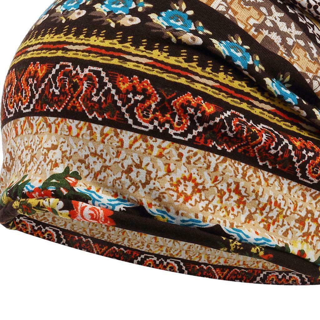 Baggy Slouchy Stretchy Beanie Chemo Hat Head Wrap Scarf Sleep Hat Coffee