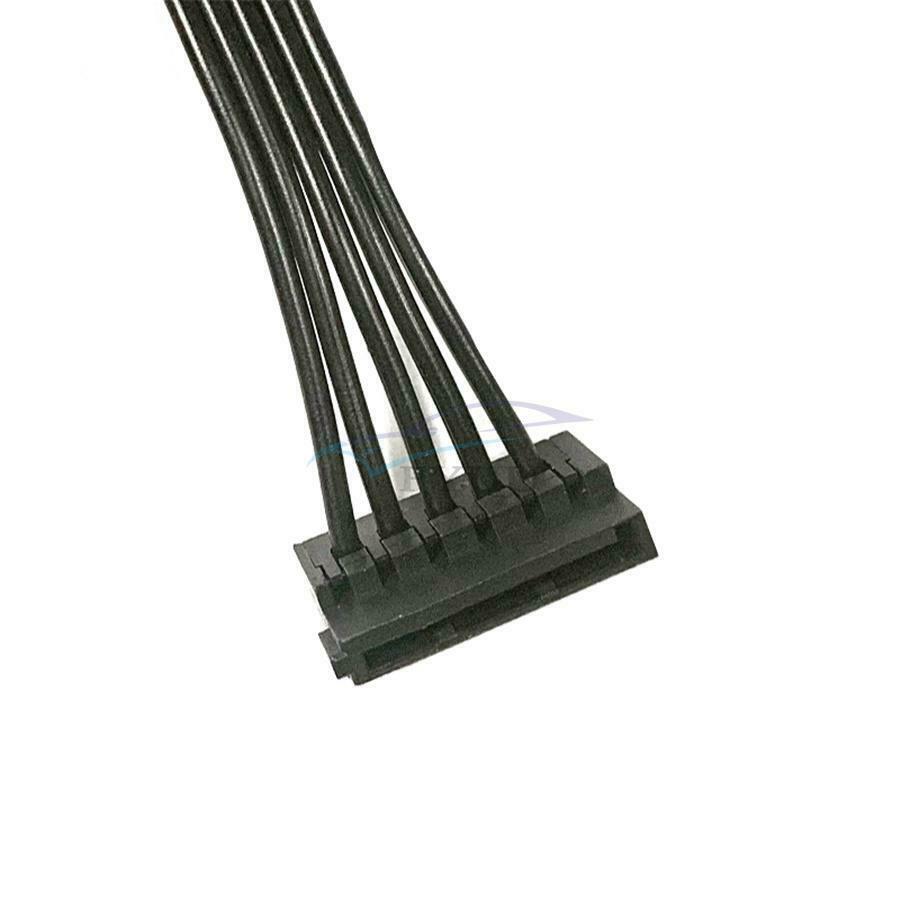 2 Sets Black SATA Power Cable PC Server HDD SSD Power Supply Cable Cord 18AWG
