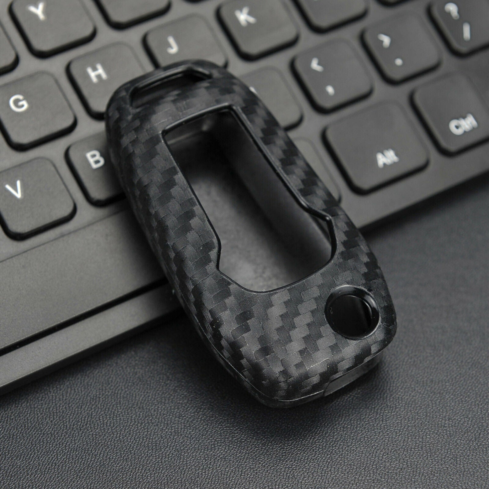 Silicone Carbon Fiber Car Flip Key Case Cover For Ford Focus4/Explorer/F150/F250