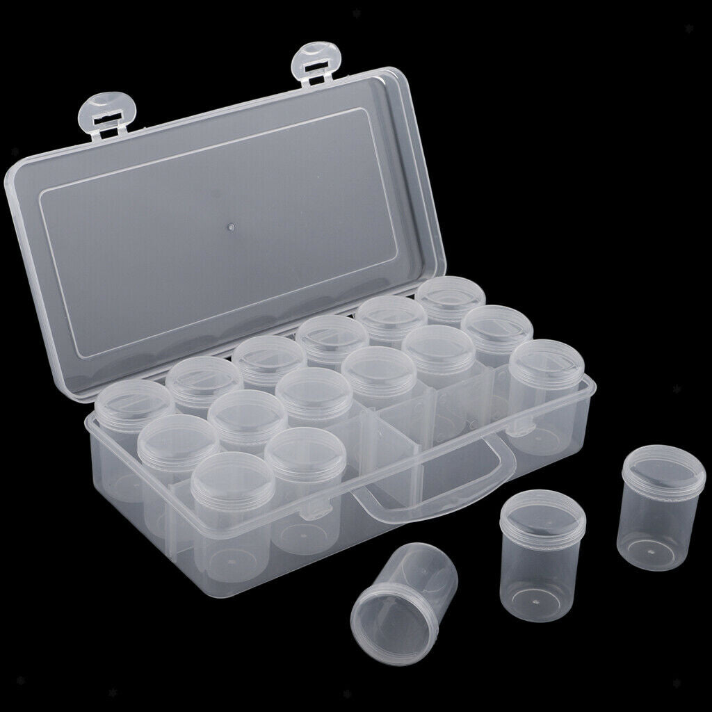 18x packaged transparent plastic storage containers for packaging