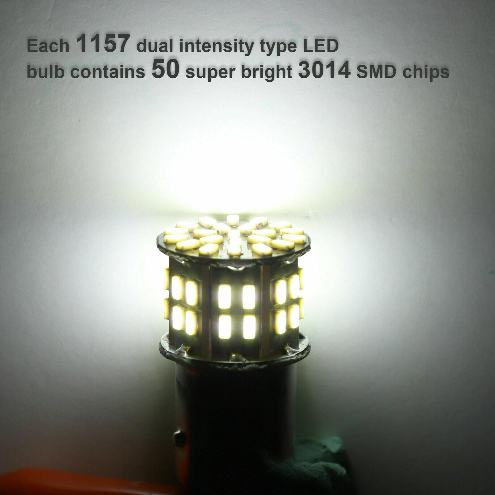 4x 6000K Super White 1157 BAY15D 50-SMD LED Tail Stop Brake Light Bulbs 7528 12V