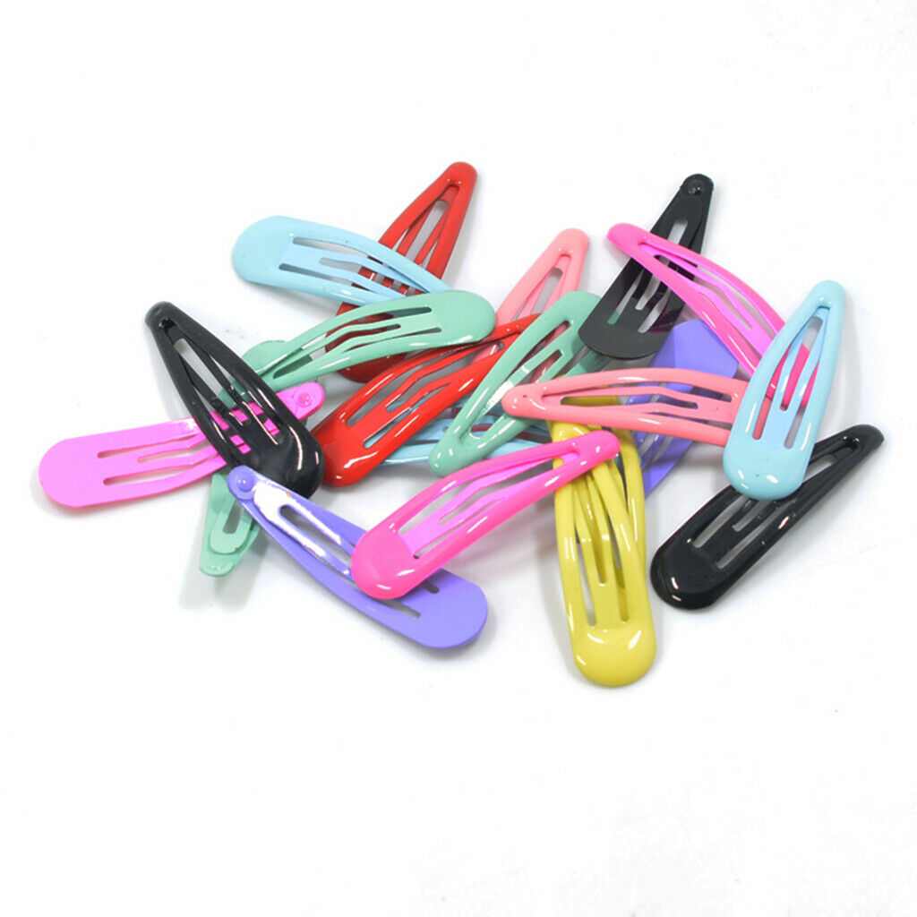 20pcs Cute Snap Hair Clips Metal Cute No Slip Barrettes Hair Pins for Girls
