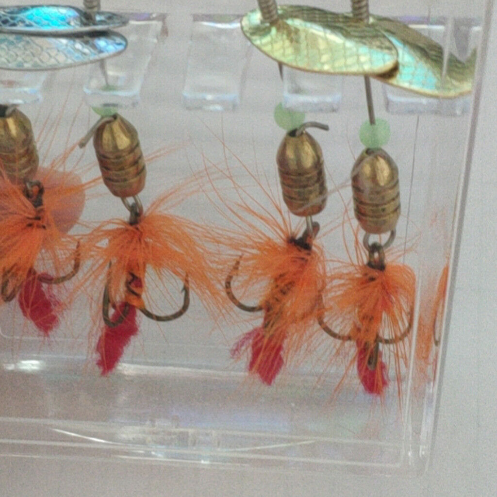 4pcs Metal Spinners Baits Bass Crankbaits Spoon Fishing Lures Hooks 6cm