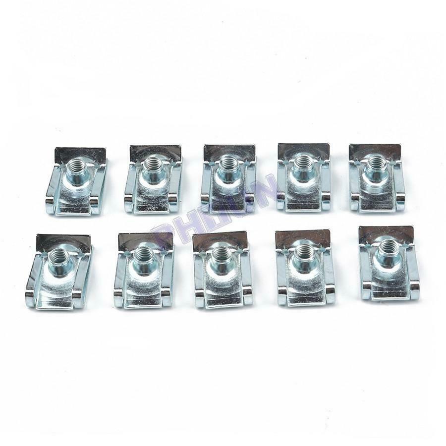 50Pcs M5 Car Spire Clips Lug Nuts Chimney U Nuts Fixings Panel Speed Fasteners