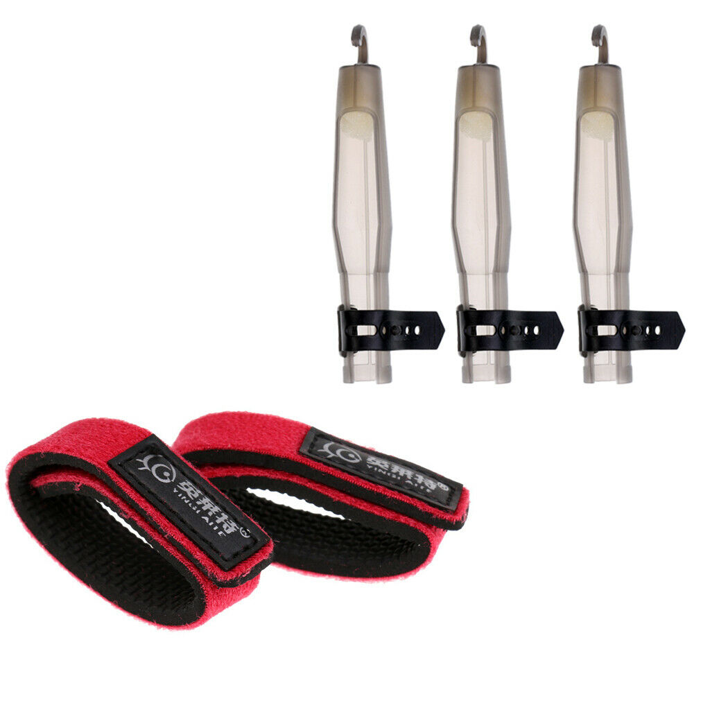 3pcs Tip Covers with 2x Leash Rod Fishing Accessory Durable Air Fishing Tackle