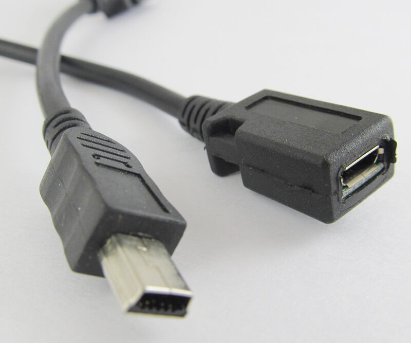 5pcs Mini 5pin USB Male Plug to Micro 5pin Female Cable USB Adapter