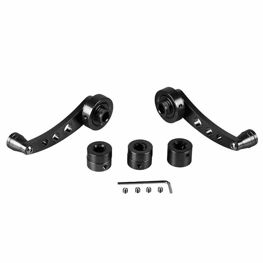 2 pcs Universal BLACK Chrome Aluminum Car SUV Window/Door/Winder Crank Handles