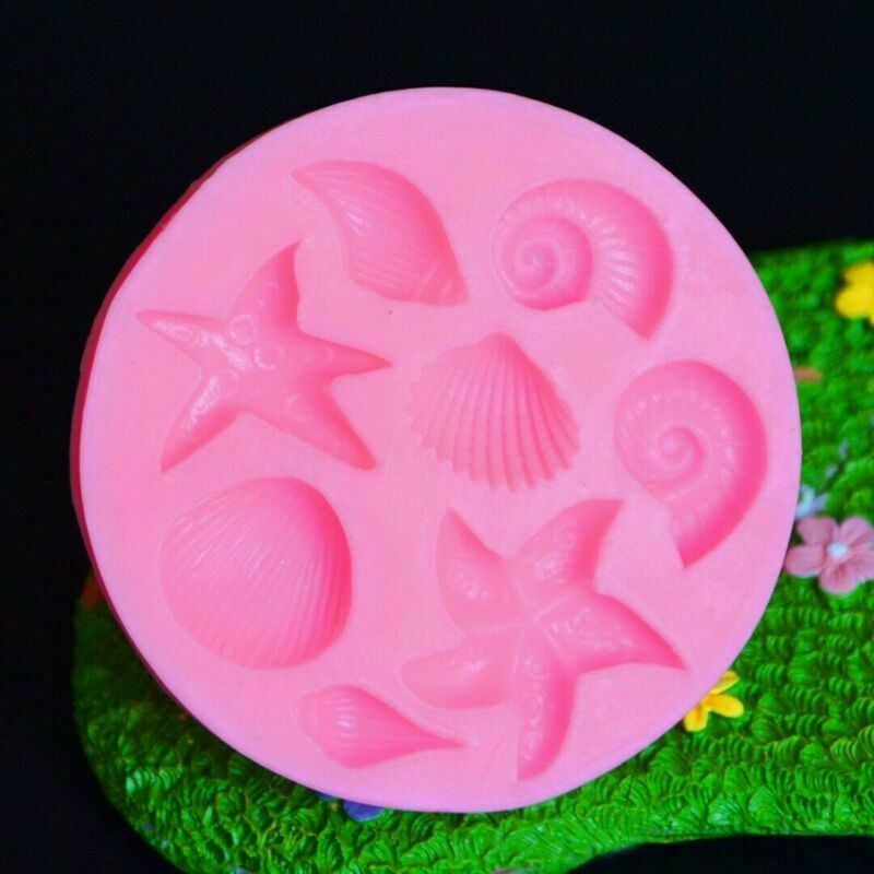 Sea Creatures Conch Starfish  Silicone Fondant Molds Chocolate DIY Cake Decorati