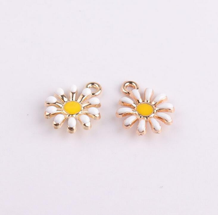 20pcs Jewelry pendant Oil drop alloy Flower pendant Bracelet earring material
