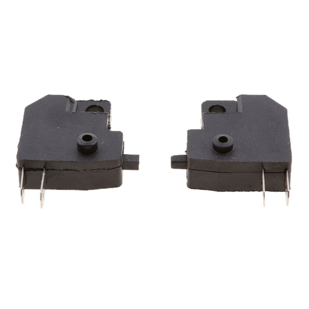 2 Pieces Motorcycle Dirt Bike Front & Rear Brake Lever Stop Switch - Black