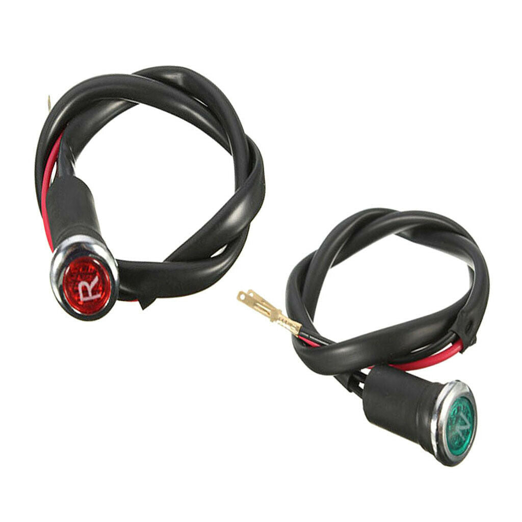 Pair Light Green Neutral + Red Indicator For Universal ATV Marks