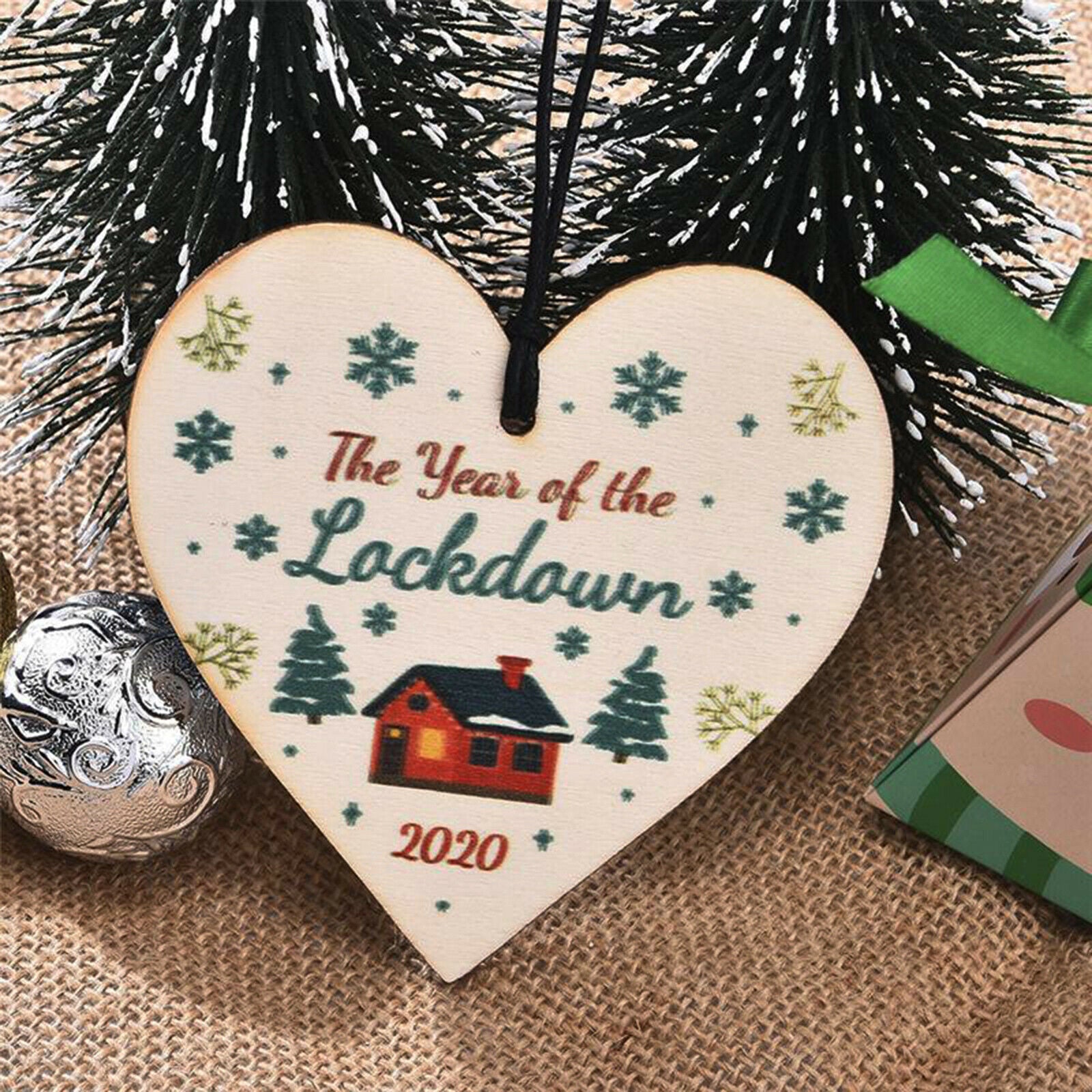 Wood Cutout Heart Wooden Shapes Gifts Tag w/ String for Wedding Christmas Craft