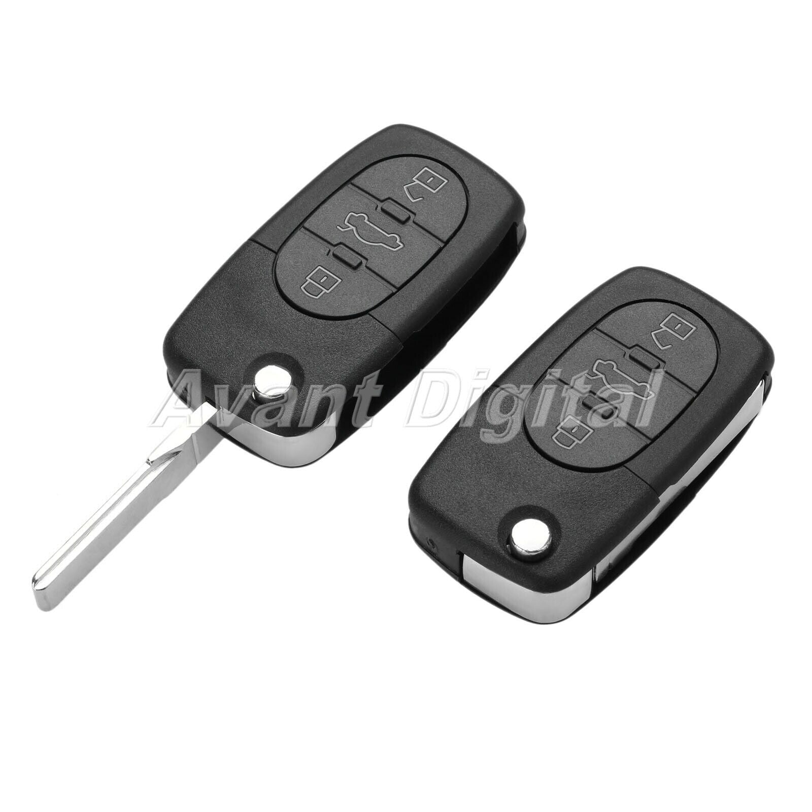 2Pcs Remote Key 315MHz 4 Buttons 4D0837231P Fit For 97-00  A8 00-05  S4
