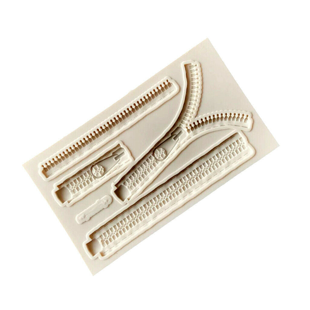 Zipper Shape Silicone Fondant Decorating Tool for Chocolate Candy Sugar Mold