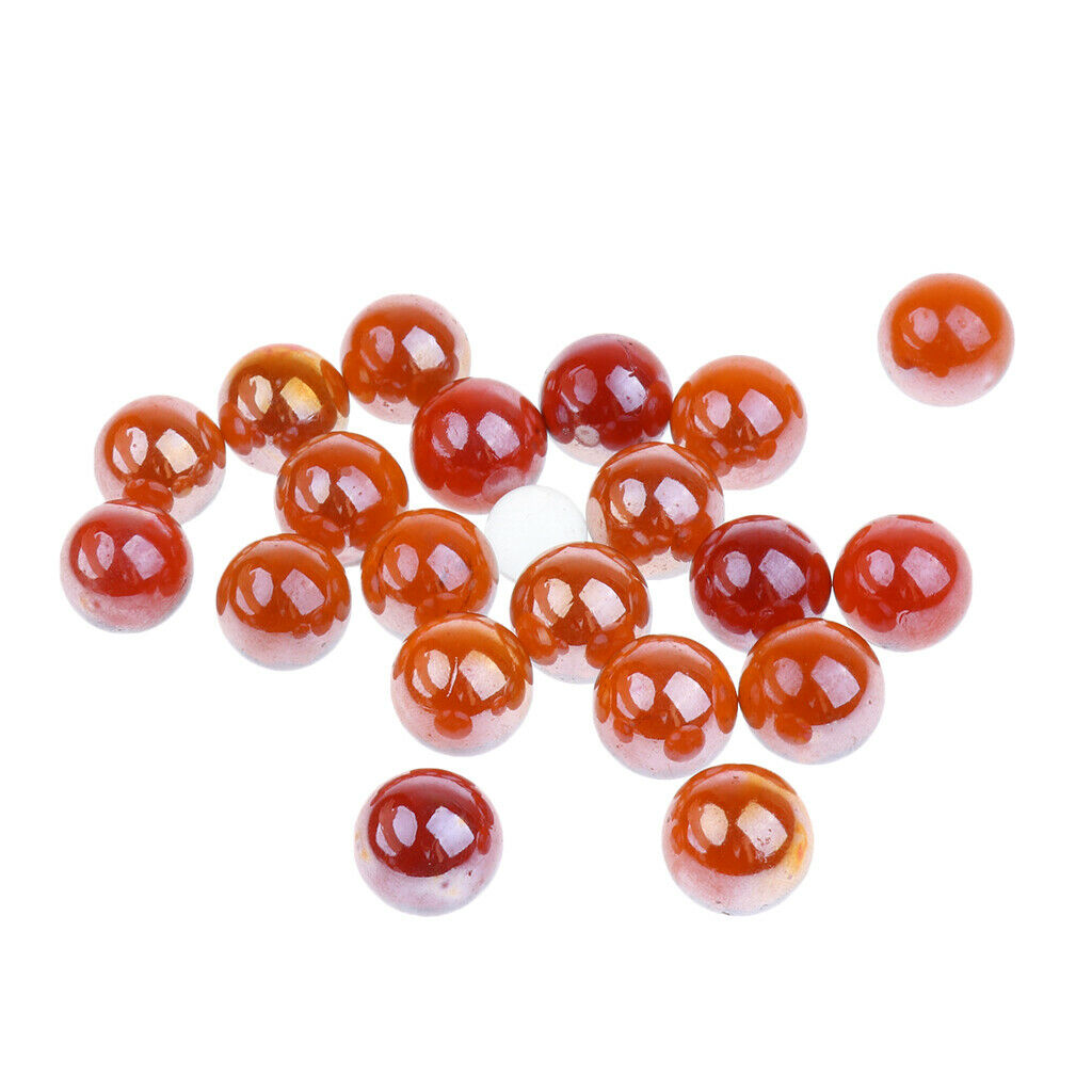 Pack of 20 16mm Different Glass Marbles. Traditional Game of Champagne