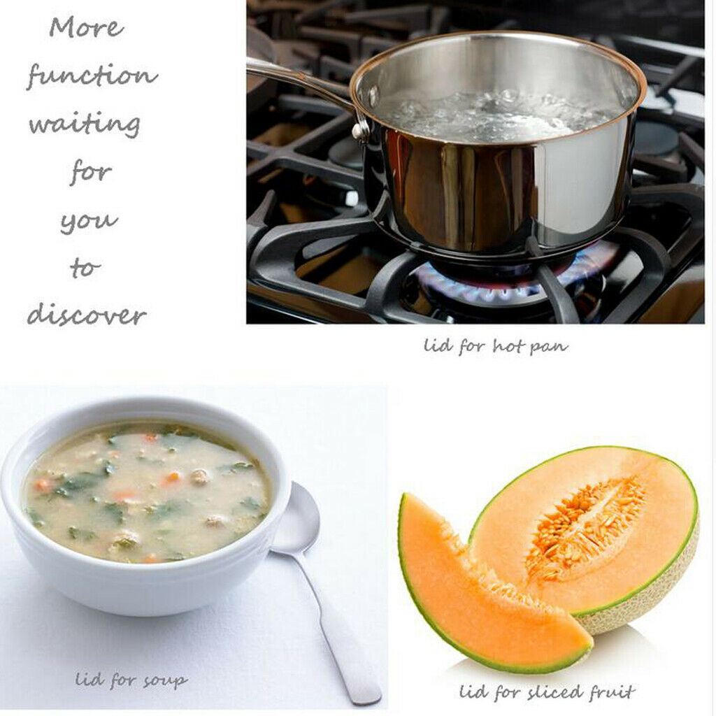 3pcs/set Silicone Stretch Lids Suction Cover Cooking Pot Bowl Pan Lid Tool