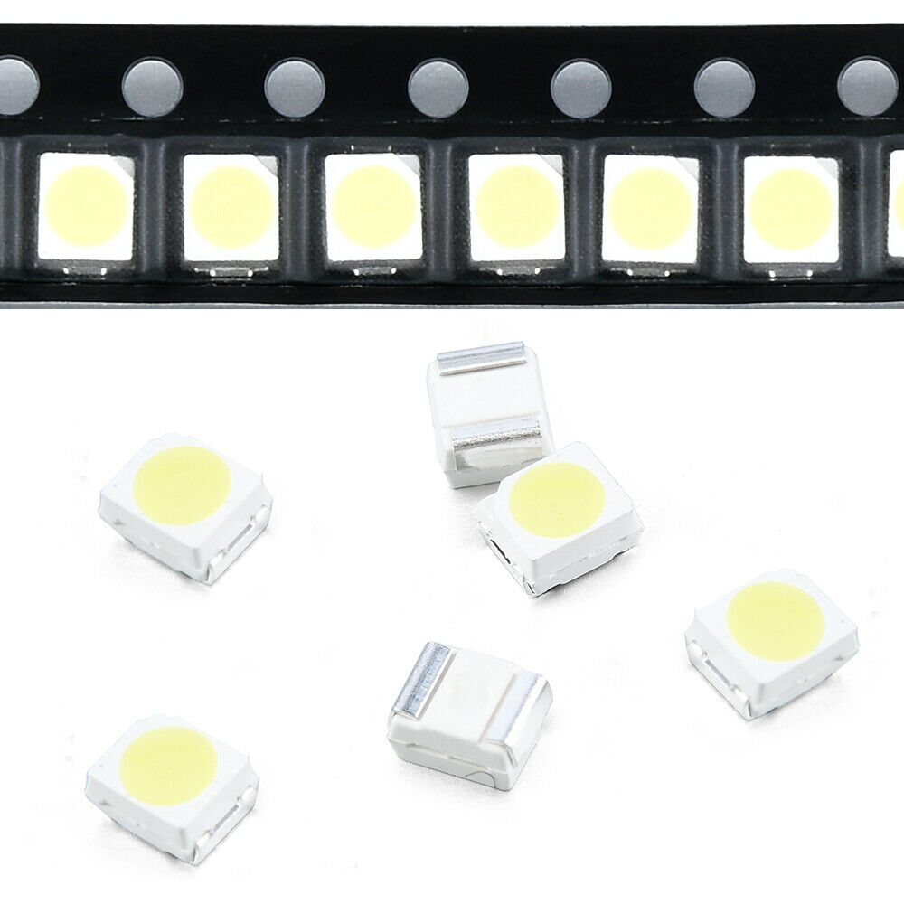 100 Pcs 3528 White Ultra Bright Light Diode 1210 SMD LED Lights Set - US