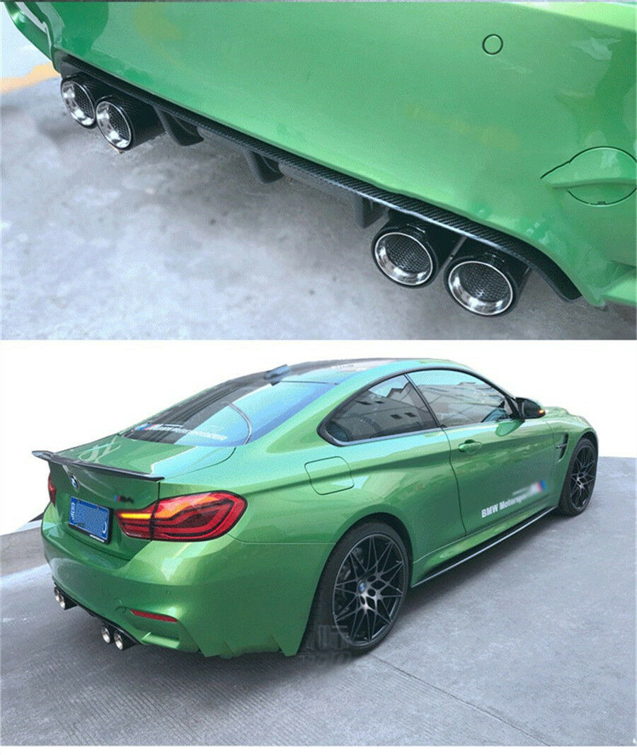 2.5'' in-3.5'' out Universal Car Real Carbon Fiber Exhaust End Tips Glossy Black