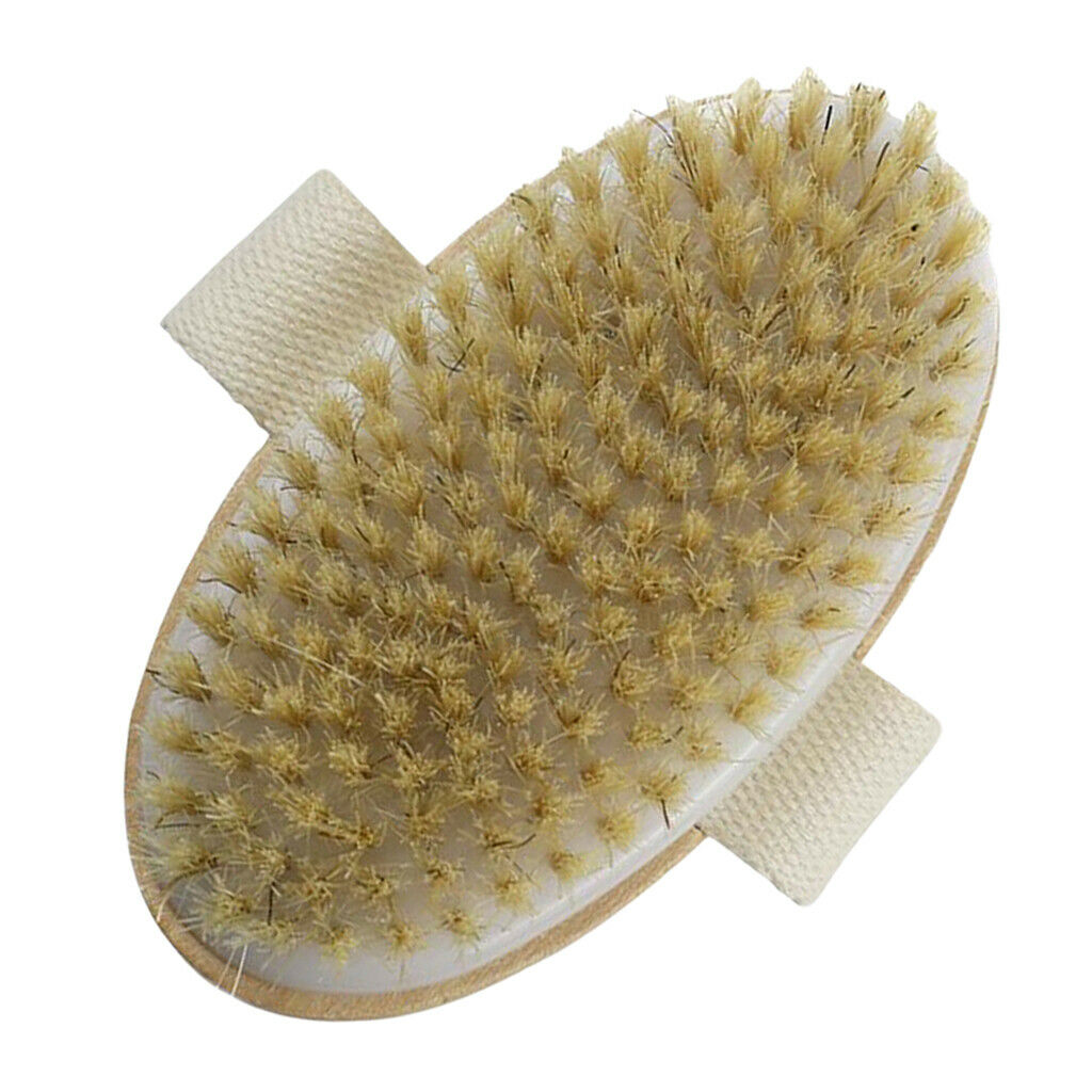 Dry Skin Exfoliation Bath Brush Bristle Wooden Exfoliator Brush Scrubber