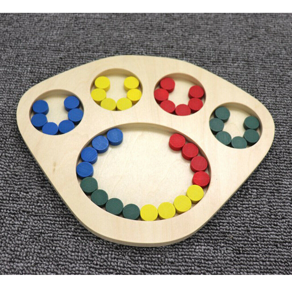 Kids Wooden Baby Learn Color Matching Educational Toys Puzzle Montessori