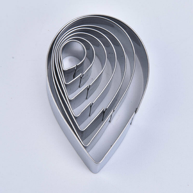 7PCS Flower Heart Shape Mold Mousse Ring Mold Stainless Steel Cake Cutter.l8