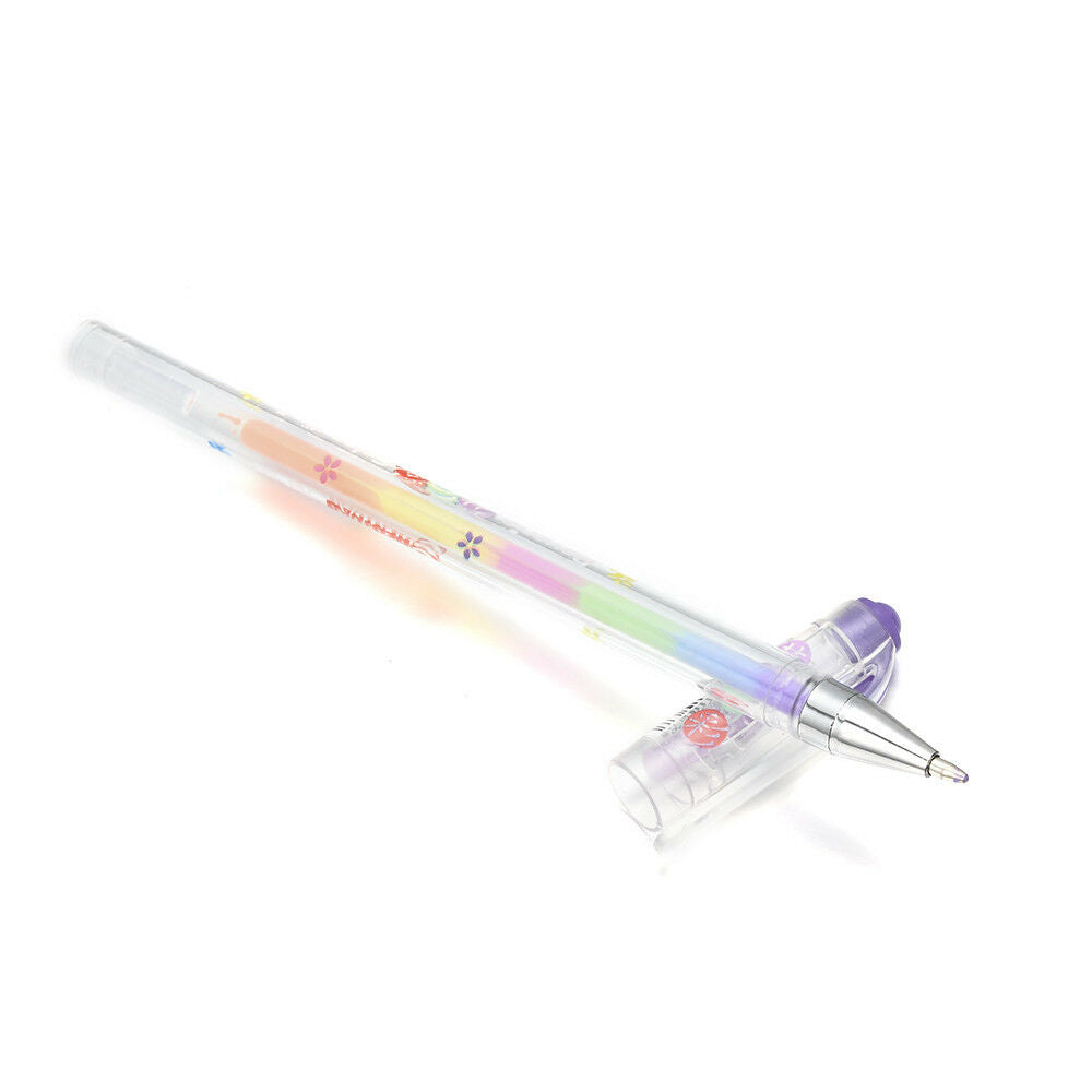 1x Gradient 6 Colors in 1 Pen Office Students Gel Pens Ink Pen Writing Tools Hot