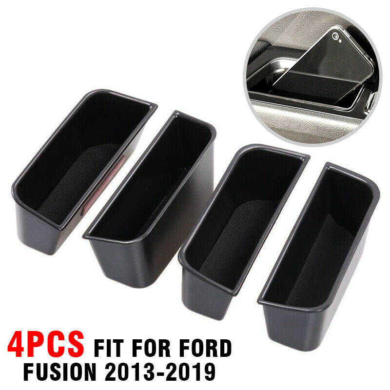 4pcs Car Armrest Container Door Storage Box Handle Fit For Ford Fusion 2013-2019