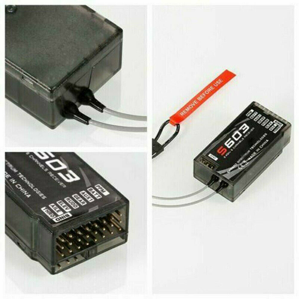 S603 2.4GHz 6CH DSM-X DSM2 Spread Receiver For JR Spektrum Dx5e Dx6i Dx7s Dx8