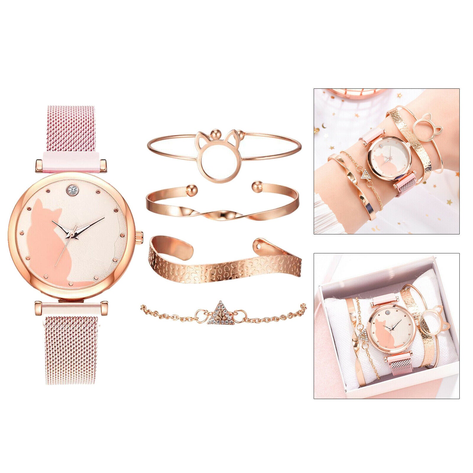 2020 Women Popular Watches Bracelet Set Quartz Watch Luxury Diamond Bracelet