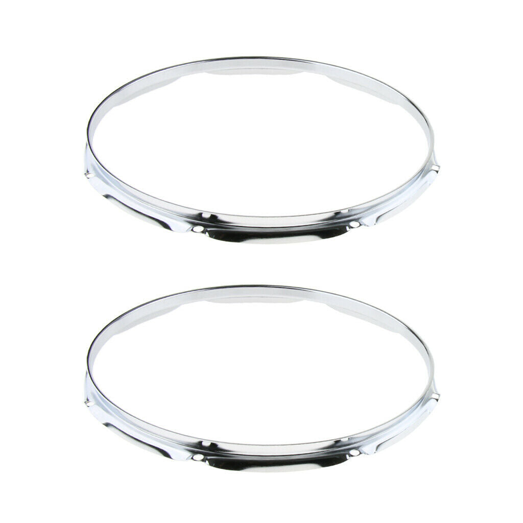 Heavy Duty 14 Inch 8 Lug Tom Drum Hoop Rim Batter Hoop 1.5Mm (Pack of 2)