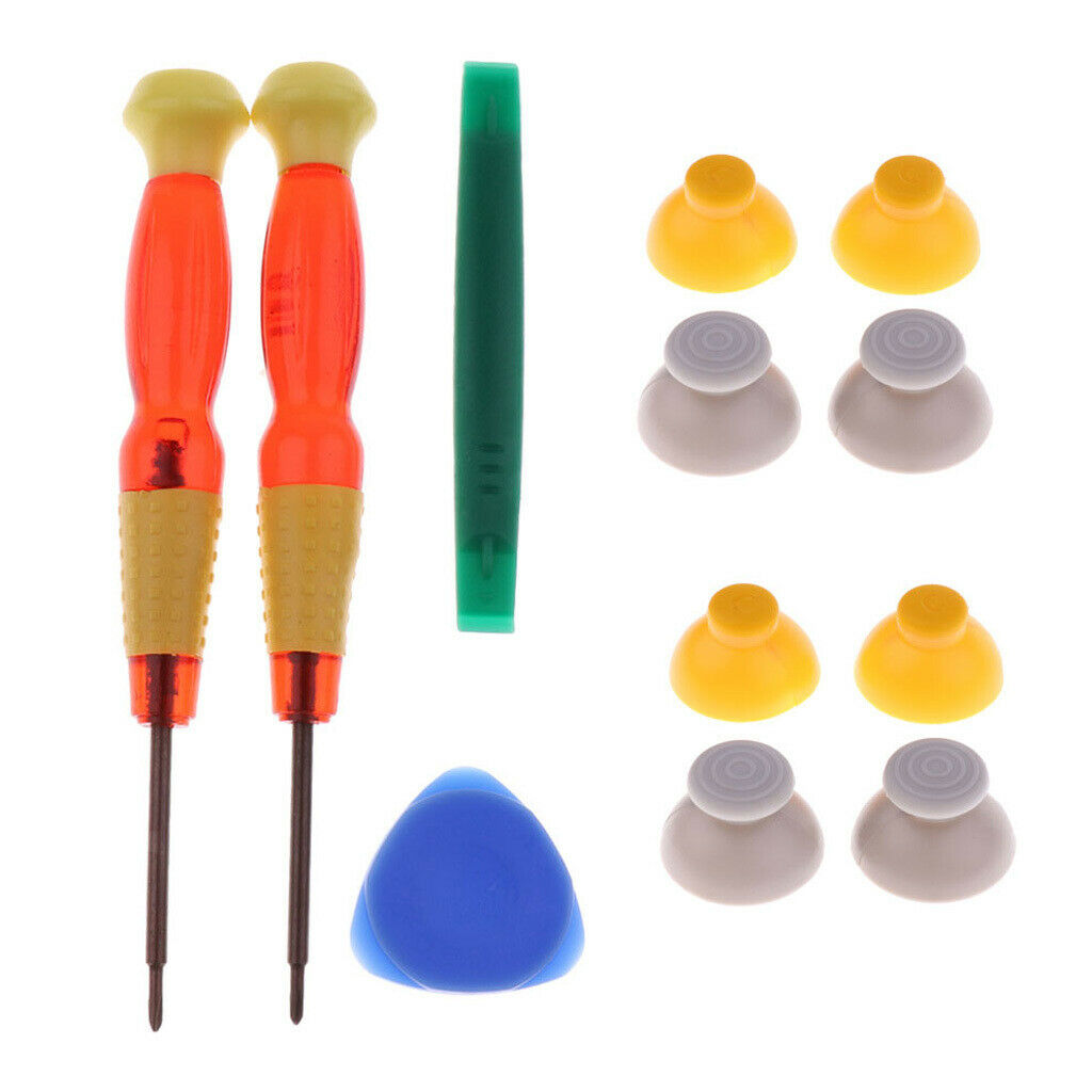 8Pcs Replacement Joystick Caps for Nintendo GameCube NGC Controller + Tools
