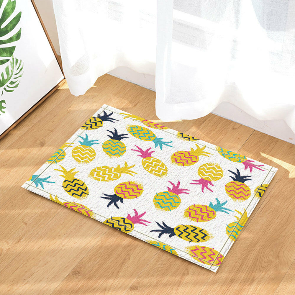 Tropical fruit - yellow pineapple Kitchen mat Bathmat DoorMat carpet 40X60CM