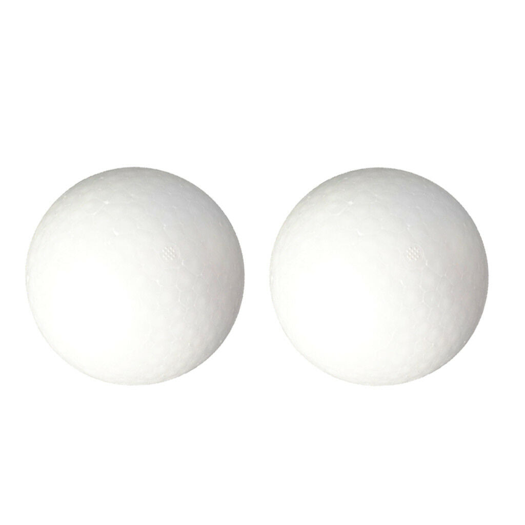 2x Round Smooth Styrofoam Foam Christmas Balls Spheres DIY Kids Craft 120mm