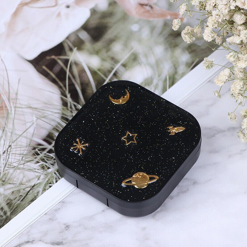 Stars Moon Mini Contact Lens Case Box Container Holder Eye Care Kit Set Mirr_DD