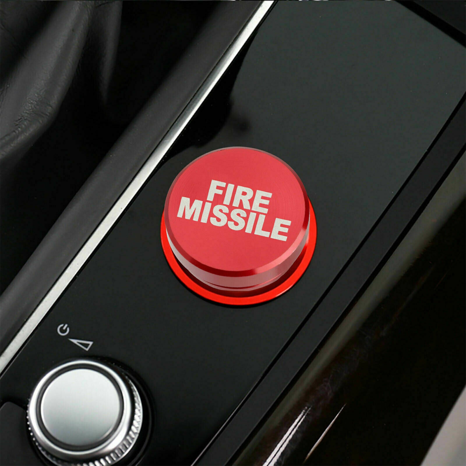 2x Universal Fire Missile Eject Button Car Cigarette Lighter Cover Accessories