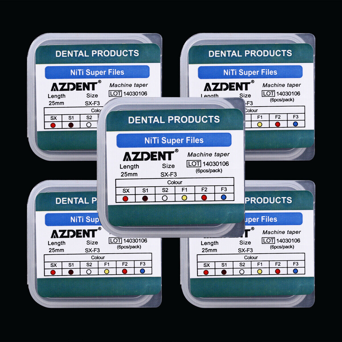 10 kits Dental Engine Use Root Canal NiTi Super File Rotary File 25mm AZDENT