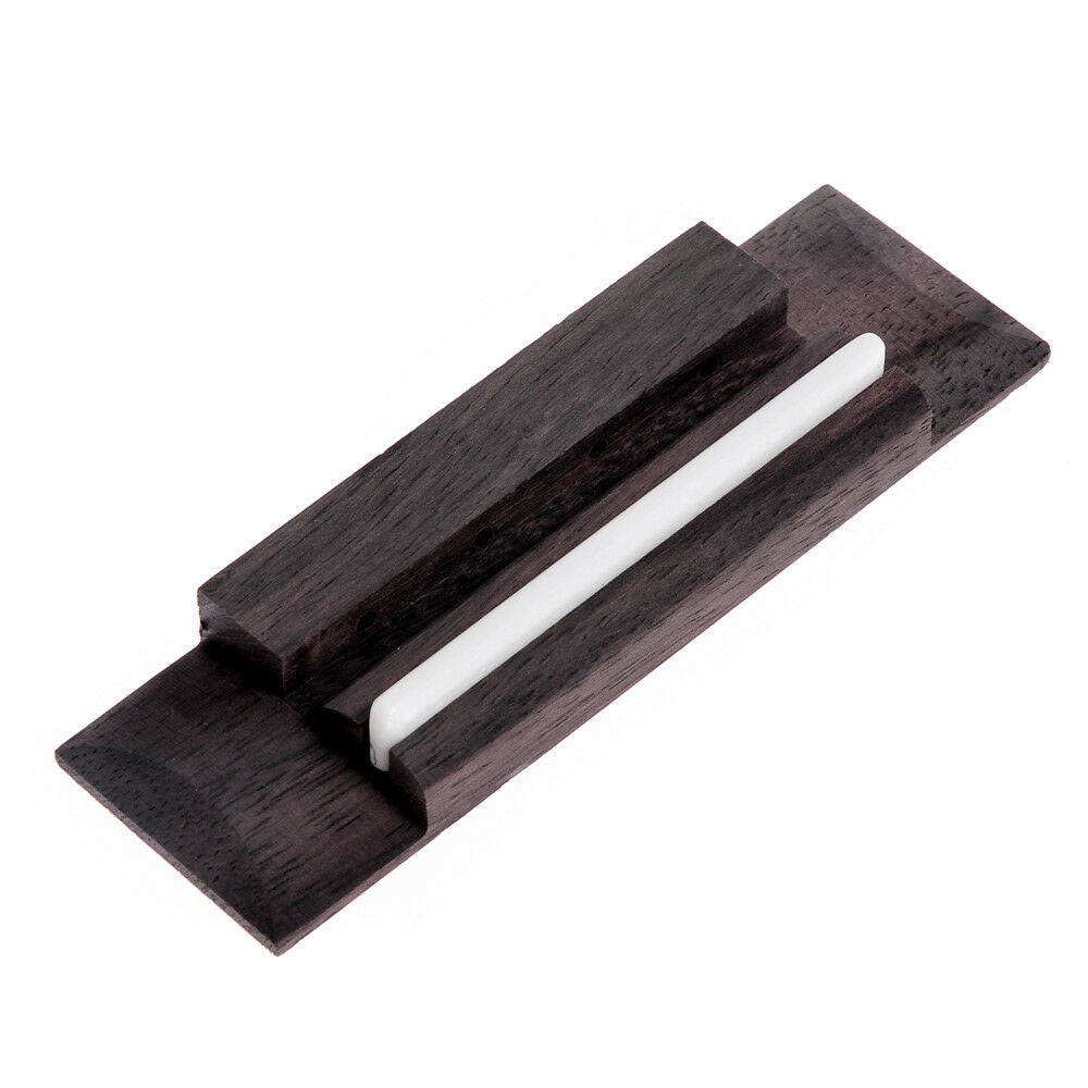 Ukulele Guitar Bridge With Bone Saddle 82 x 25 x 8mm