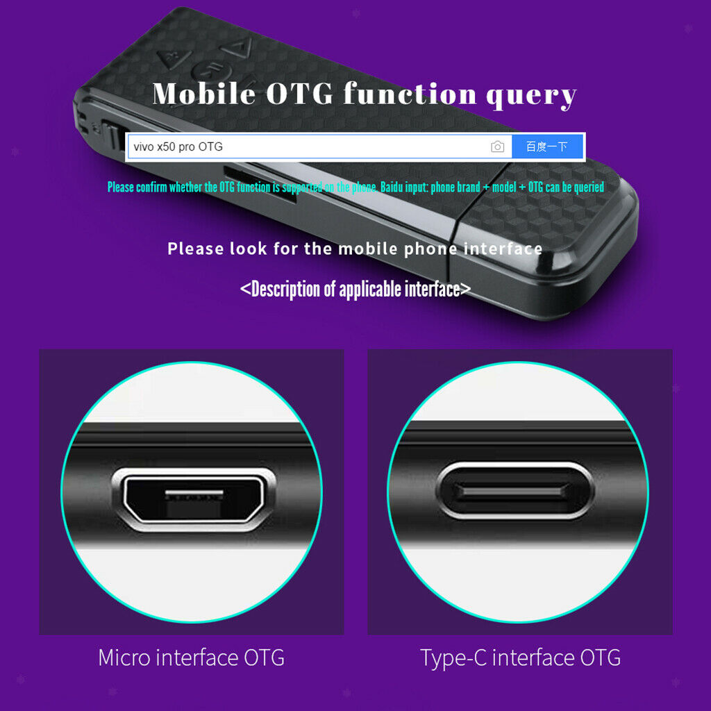 Mini USB Voice Activated Audio Dictaphone Recorder for Interviews Meetings