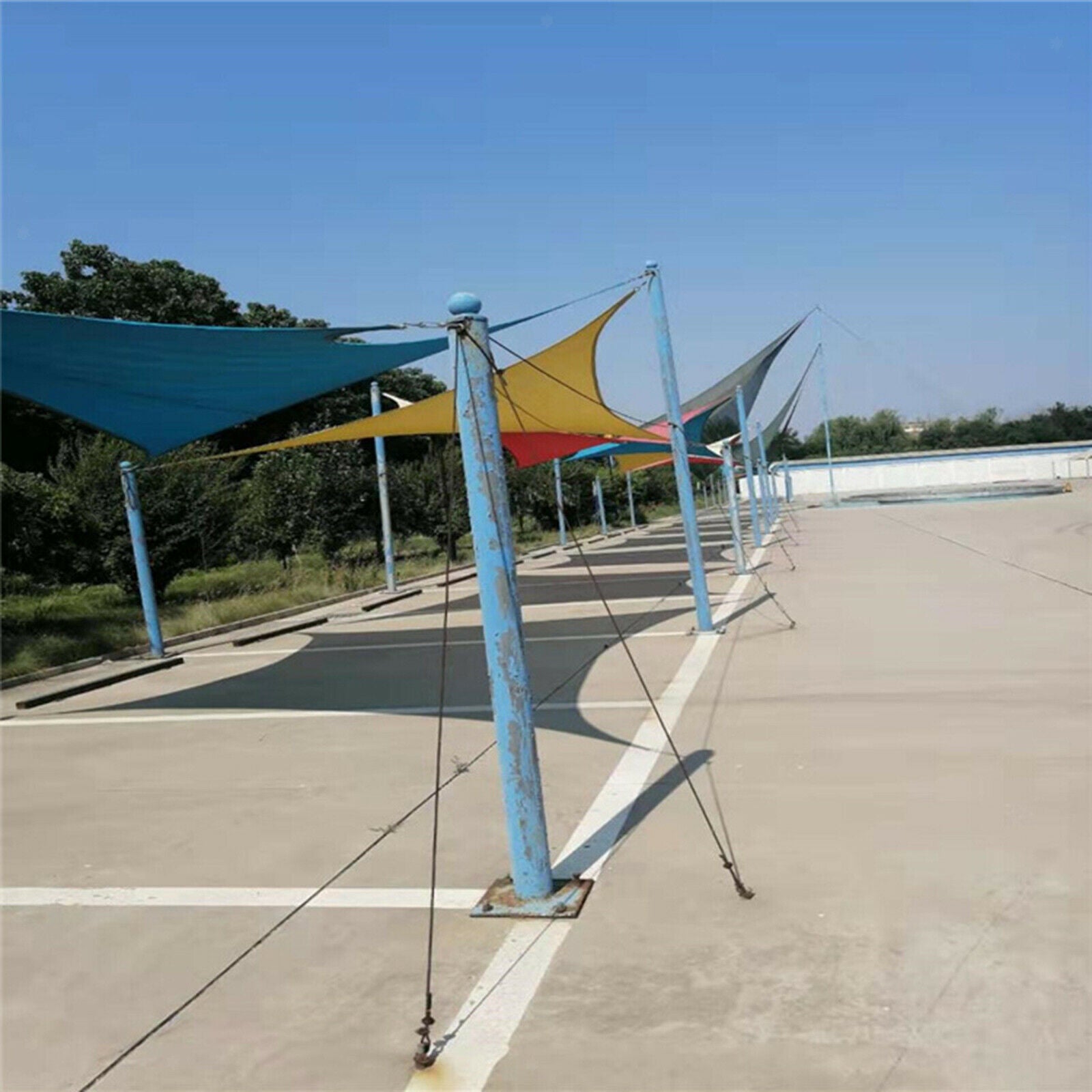 2x2mSun Shade Sail Water Resistant Outdoor Garden Awning Cover Waterproof
