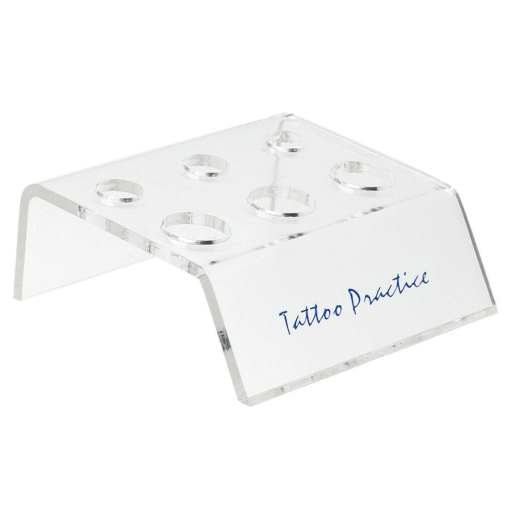 Plastic Tattoo Pigment Ink Cup Holder Stand 6 Holes Shelf Tatto Supplies