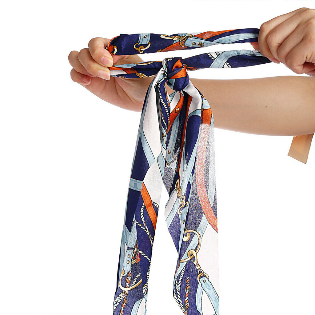 Silk Elastic Hair Bands Ponytail Holder Scrunchy Ties Acces dark blue