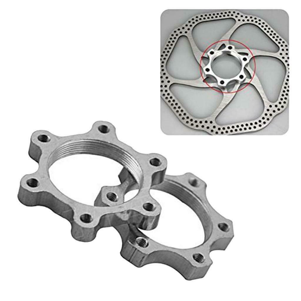 5Pcs Bicycle Threaded Hubs Disk Freewheel 6 Bolt Brake Rotor Flange Adapter Gear