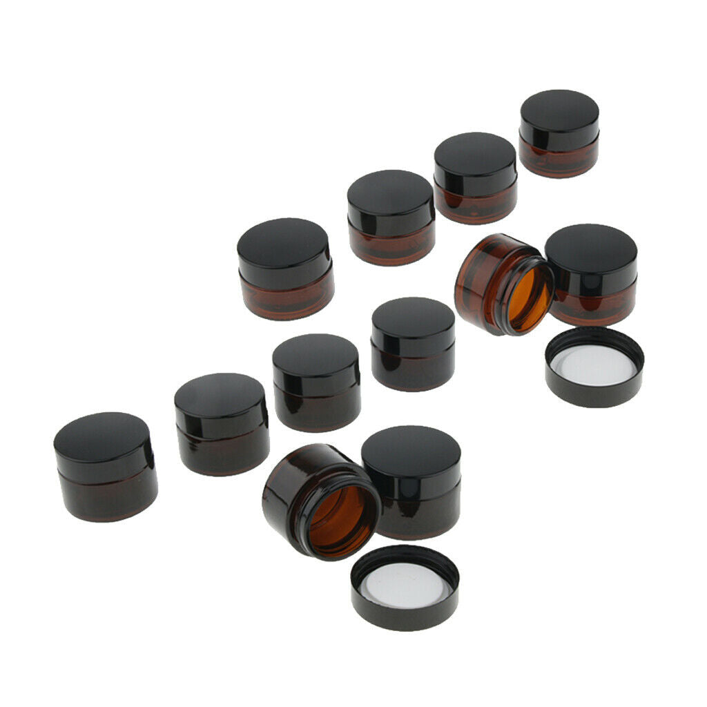 12X, Refillable Empty Glass Makeup  Containers Jar Cannings Home Travel