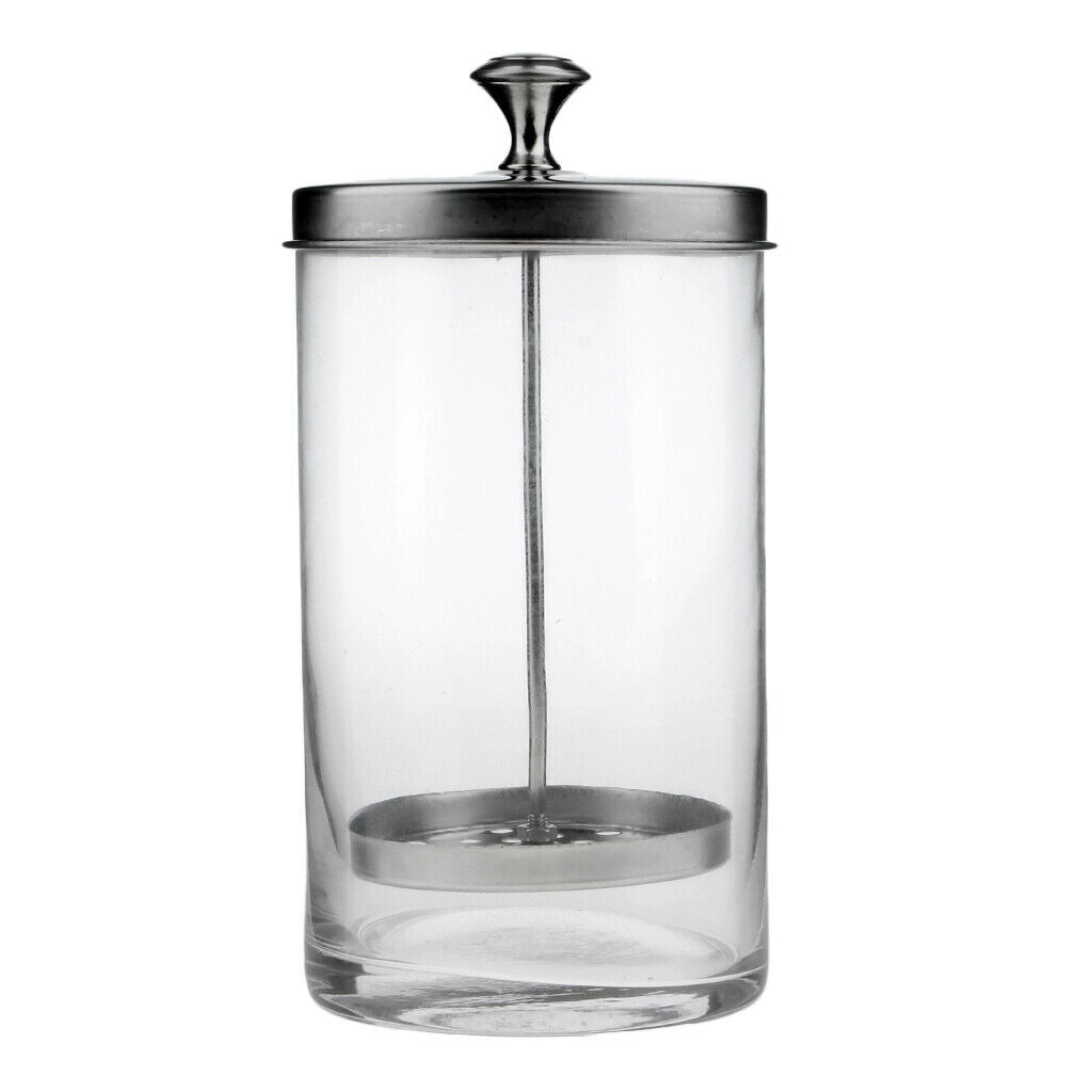 4 Pieces Clear Sanitizer Disinfectant Glass Jar for Hair Styling Barber S