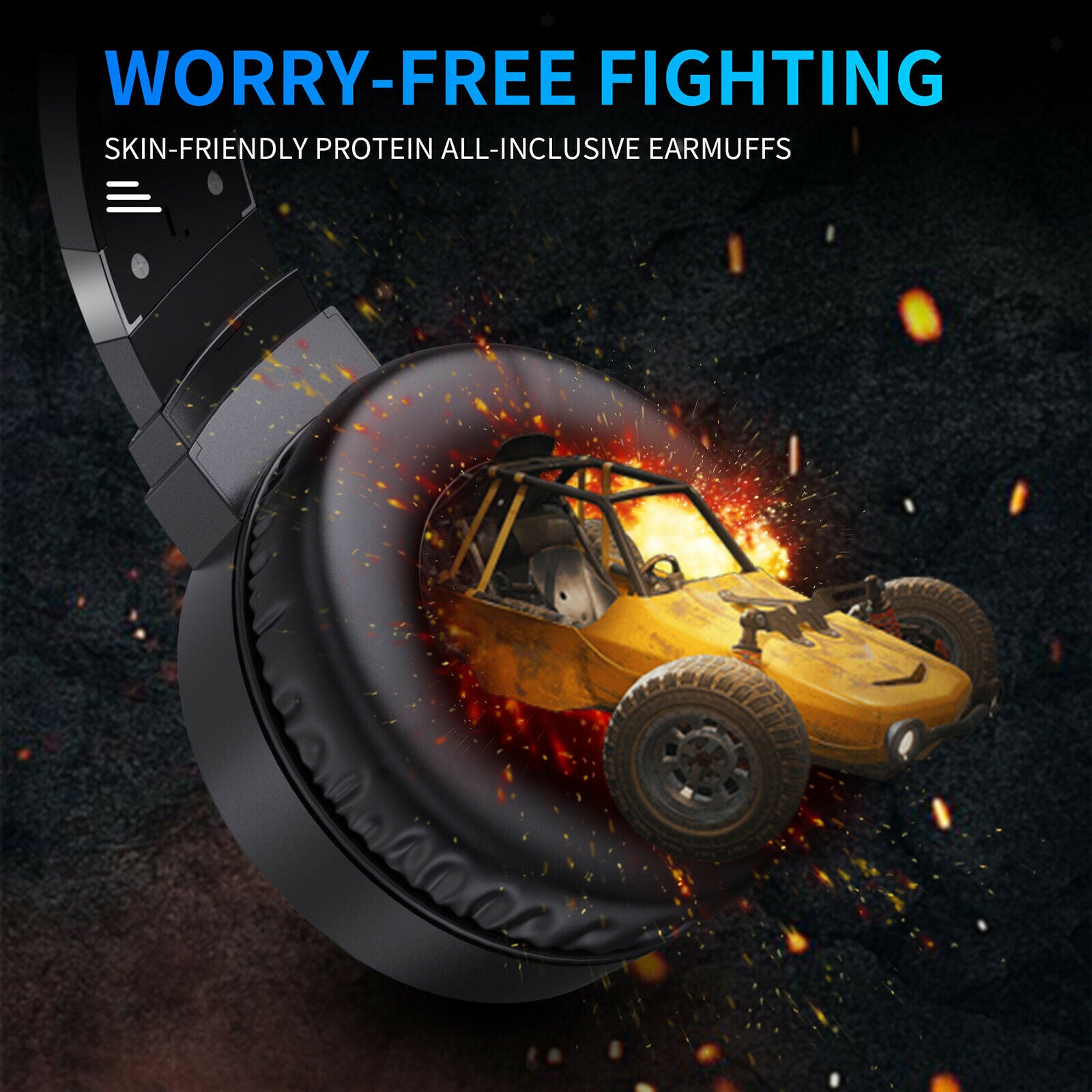 3.5mm Professional Gaming Headsets LED Headphones with Mic for PC Laptops